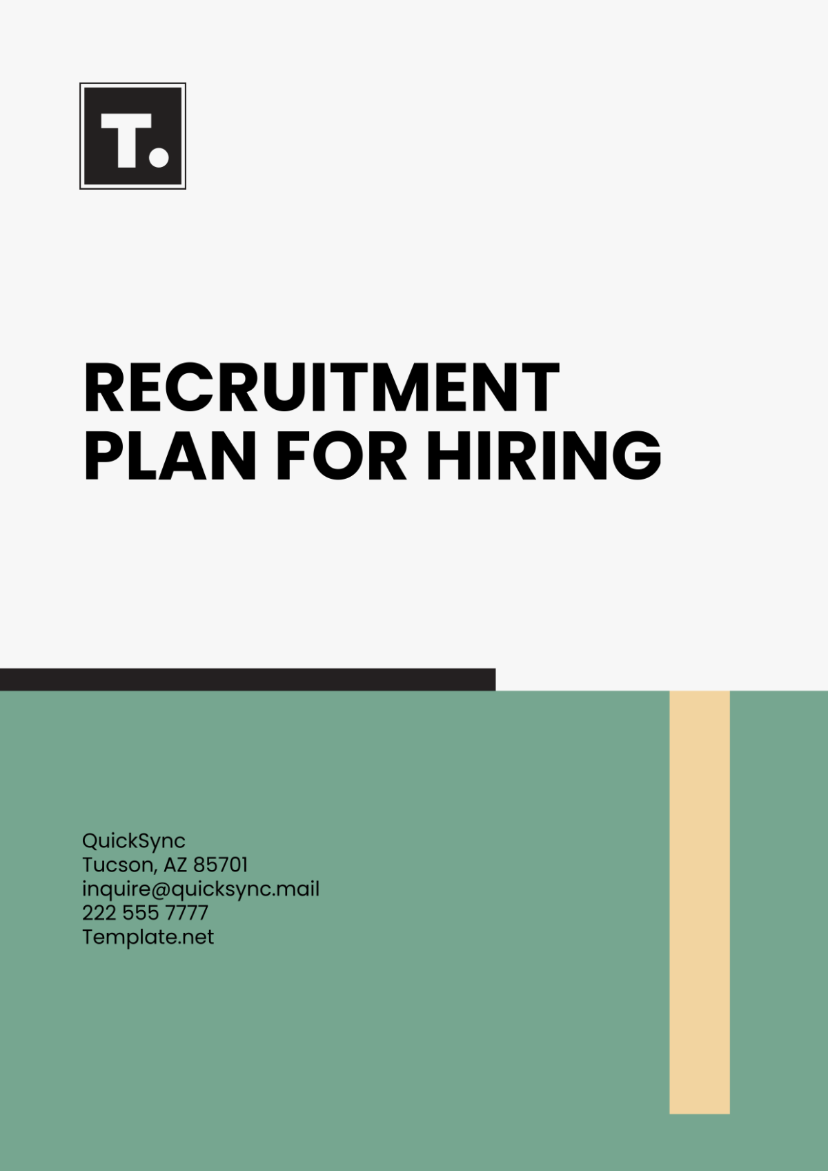 Recruitment Plan for Hiring Template