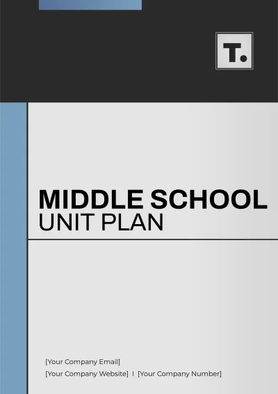 Free Middle School Unit Plan Template to Edit Online
