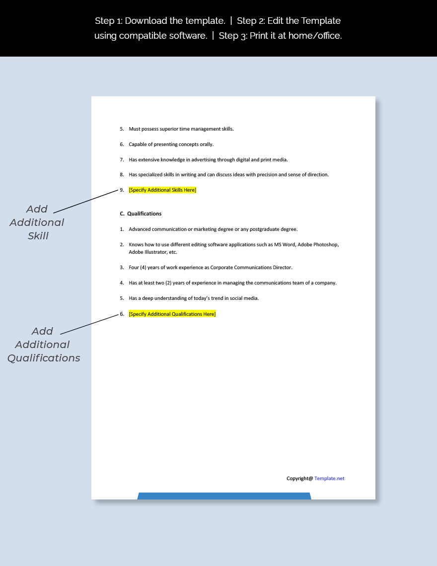 Director Job Description Templates 109+ Docs, Free Downloads