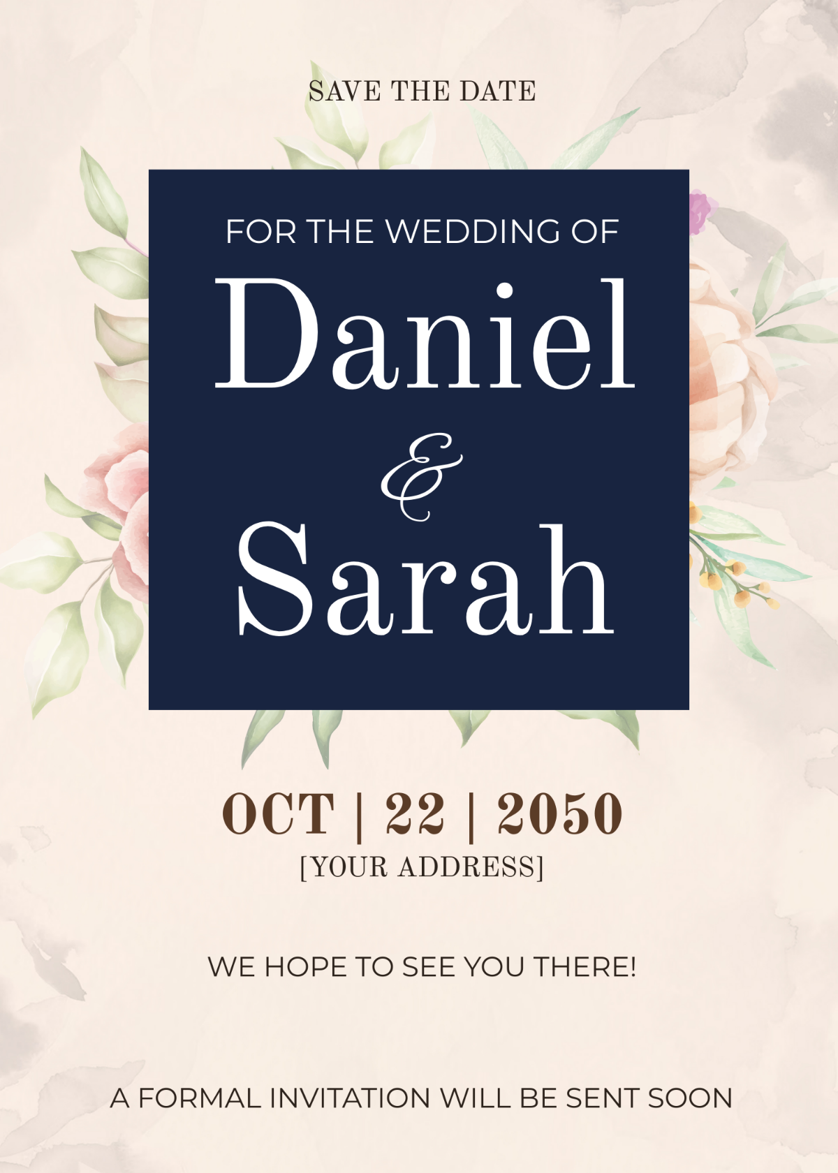 Save the Date Wedding Poster
