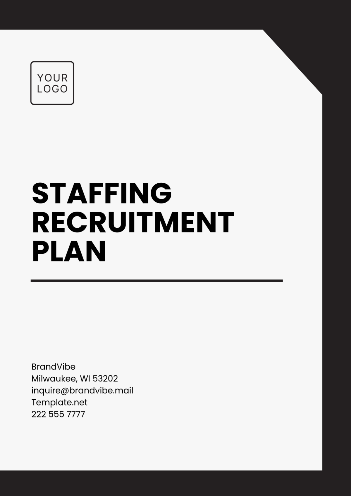 Staffing Recruitment Plan Template