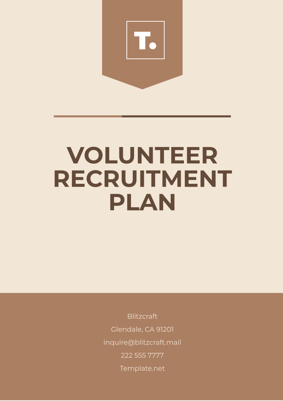 Volunteer Recruitment Plan Template