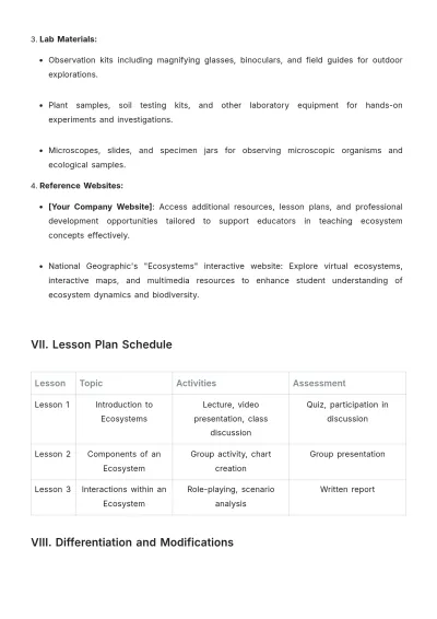 Free Unit Plan Template to Edit Online