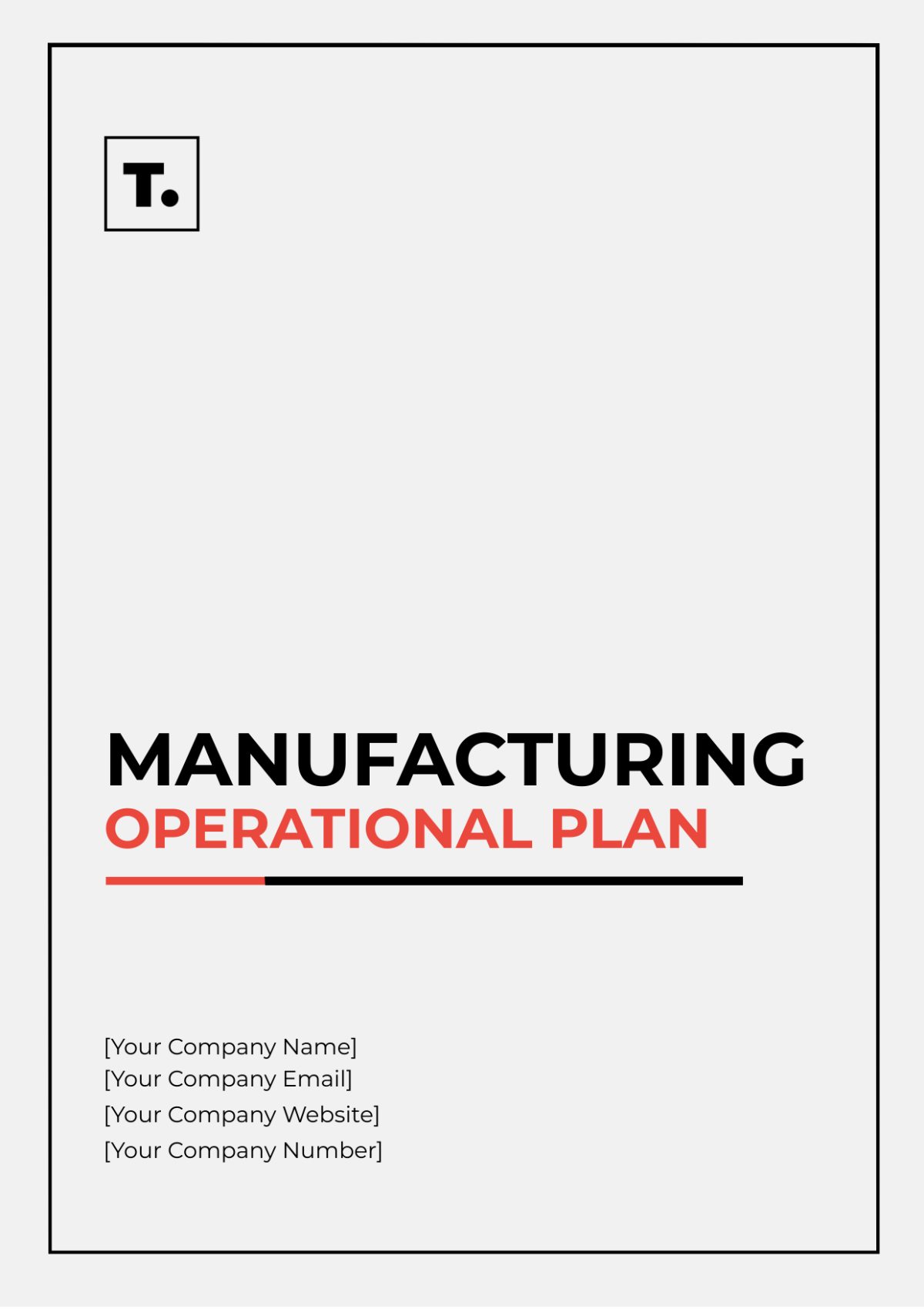 Manufacturing Operational Plan Template - Edit Online & Download