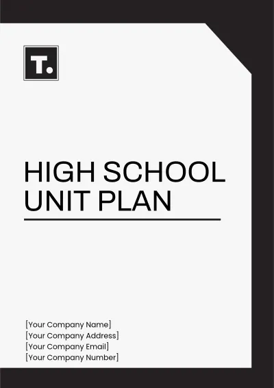 Free High School Unit Plan Template to Edit Online