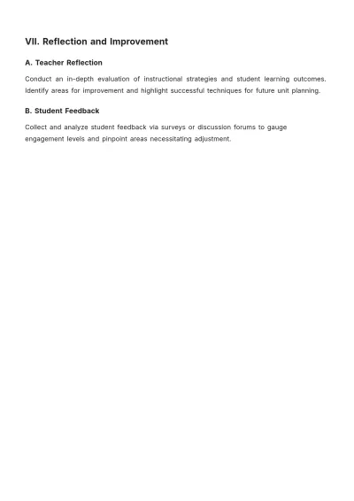 Free High School Unit Plan Template to Edit Online