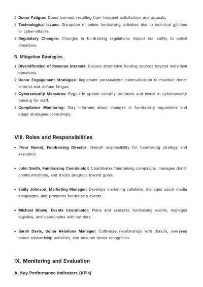 Free Fundraising Operational Plan Template to Edit Online