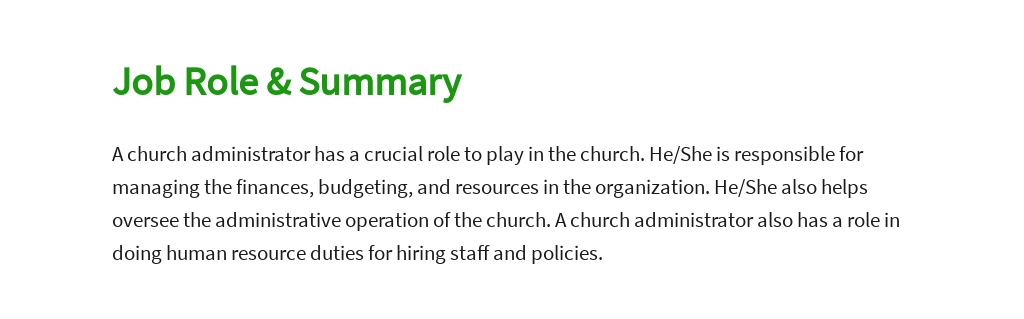 Free Church Administrator Job Ad/Description Template 2.jpe