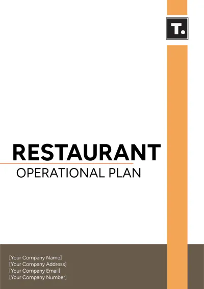 Free Restaurant Operational Plan Template to Edit Online