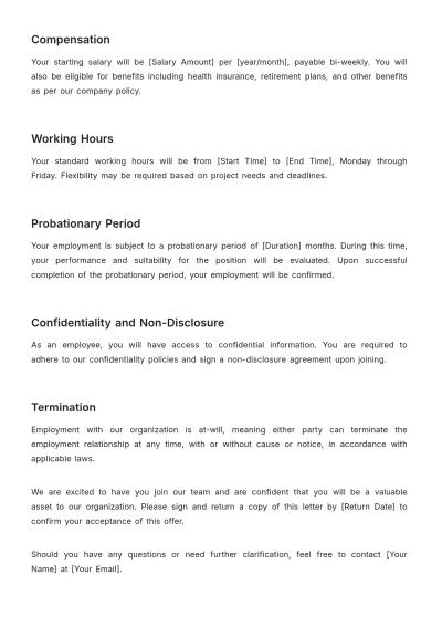 Free Architecture HR Letter Template to Edit Online