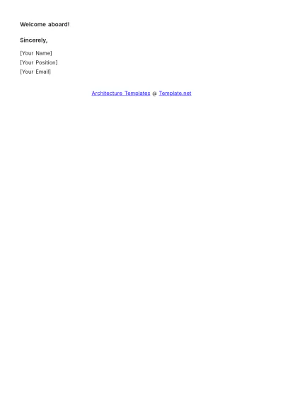 Free Architecture HR Letter Template to Edit Online