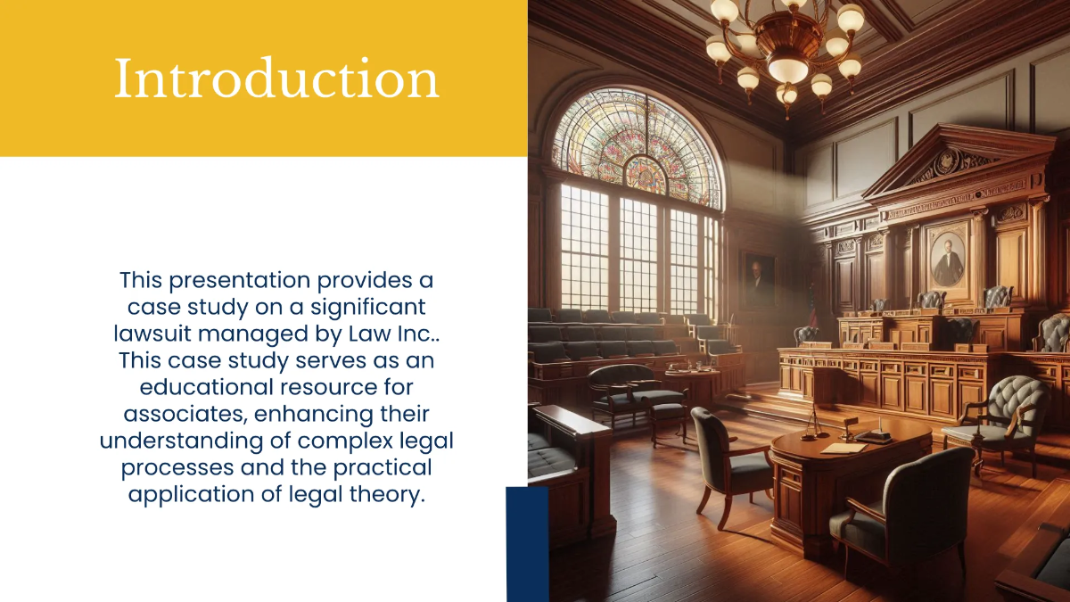 Free Law Firm Case Study Presentation Template to Edit Online