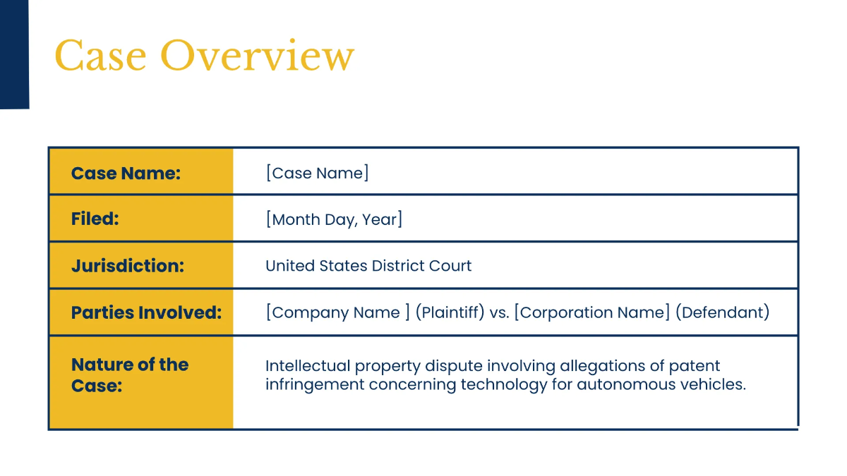 Free Law Firm Case Study Presentation Template to Edit Online