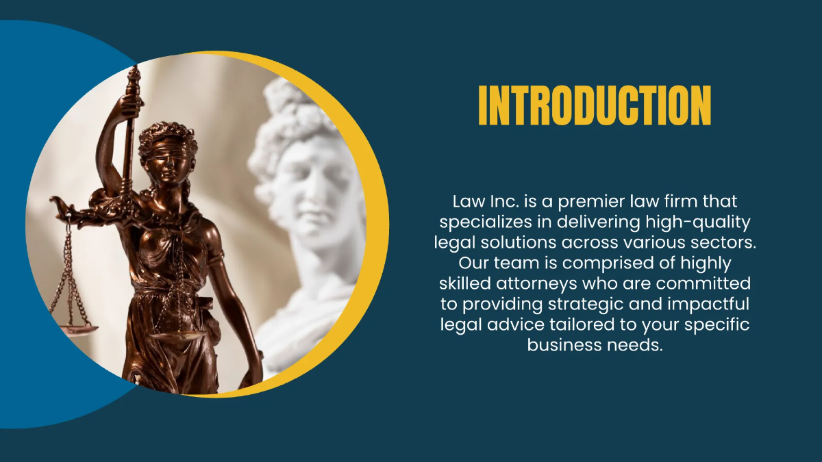 Free Law Firm Client Pitch Presentation Template to Edit Online