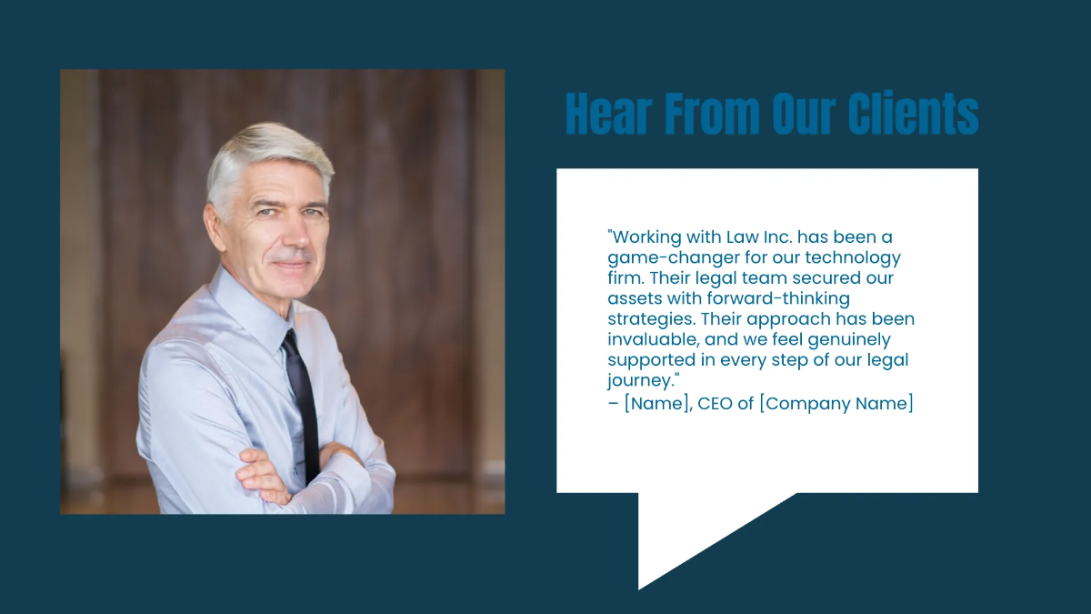 Free Law Firm Client Pitch Presentation Template to Edit Online