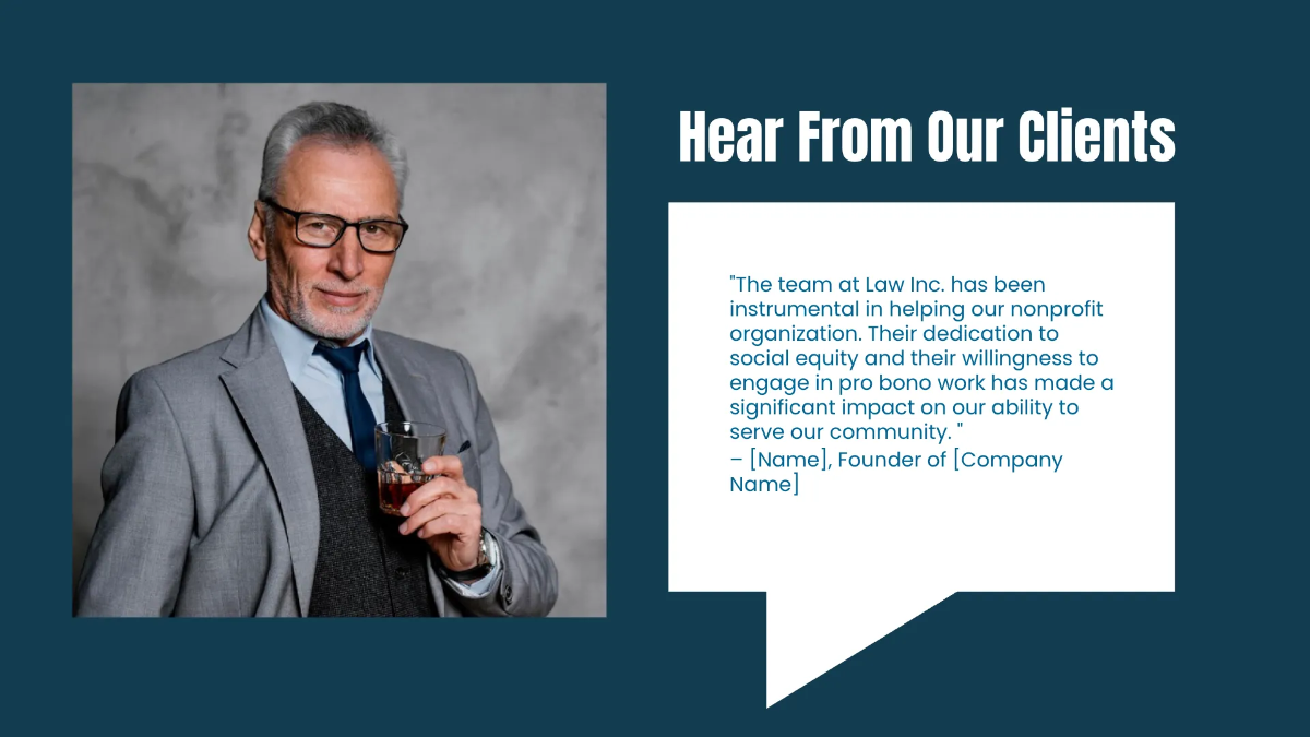 Free Law Firm Client Pitch Presentation Template to Edit Online