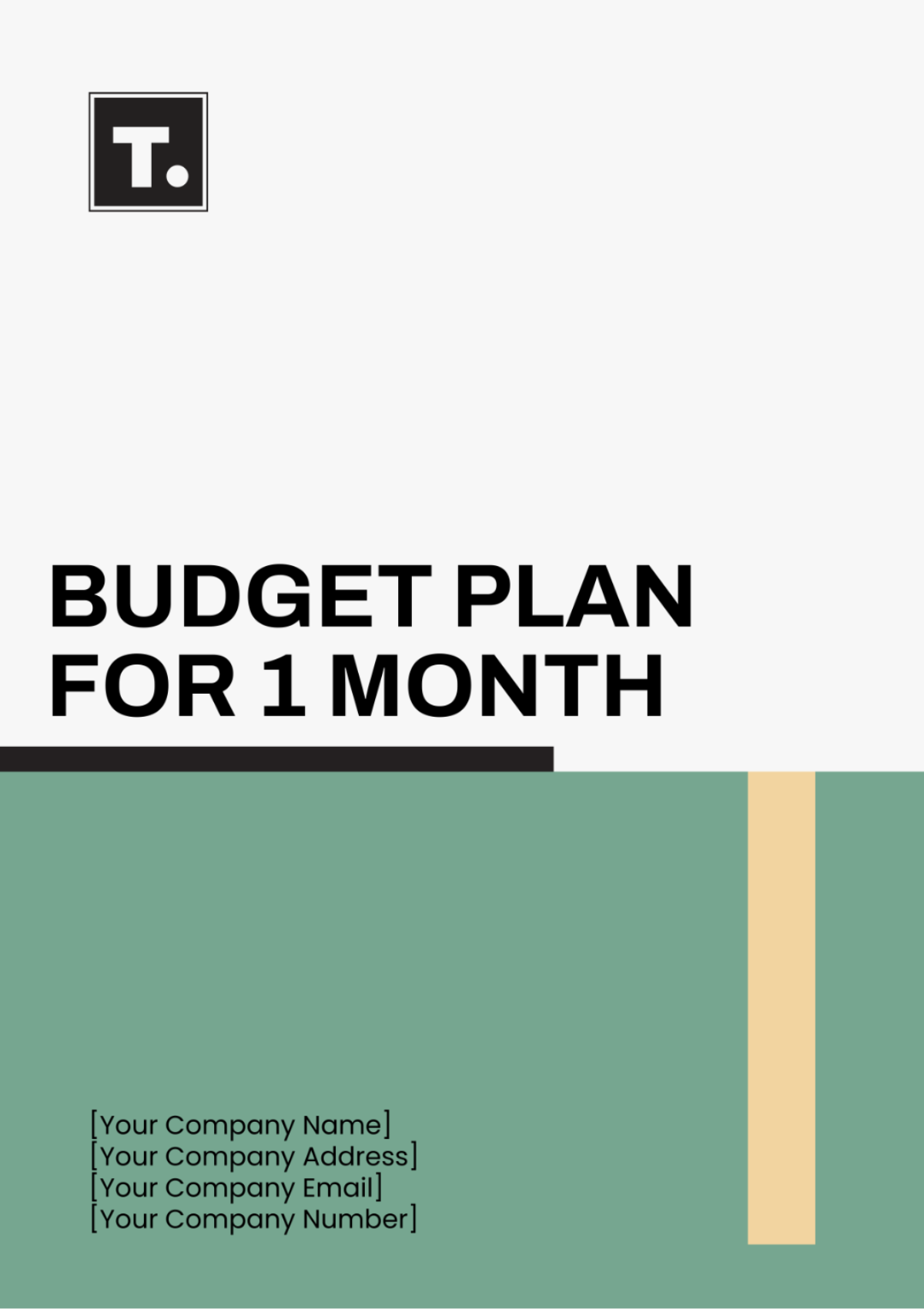 Budget Plan For 1 Month Template - Edit Online & Download