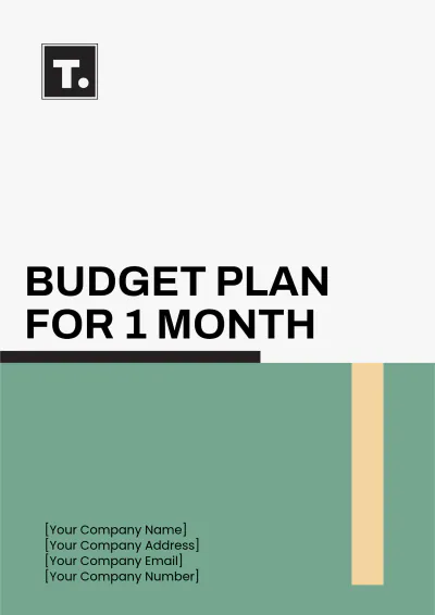 Free Budget Plan For 1 Month Template to Edit Online