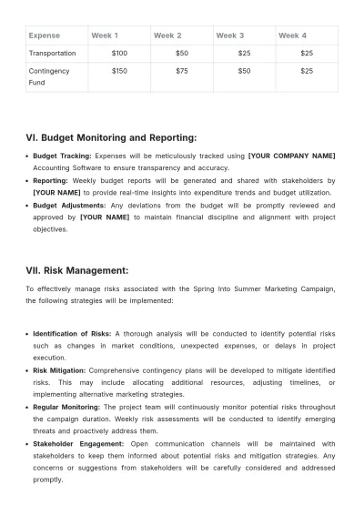 Free Budget Plan For 1 Month Template to Edit Online
