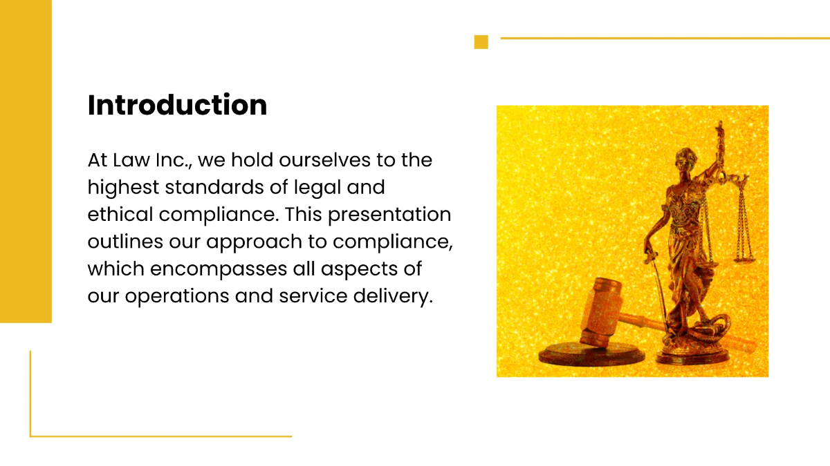 Free Law Firm Compliance Presentation Template to Edit Online