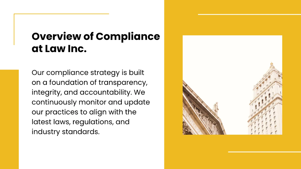Free Law Firm Compliance Presentation Template to Edit Online