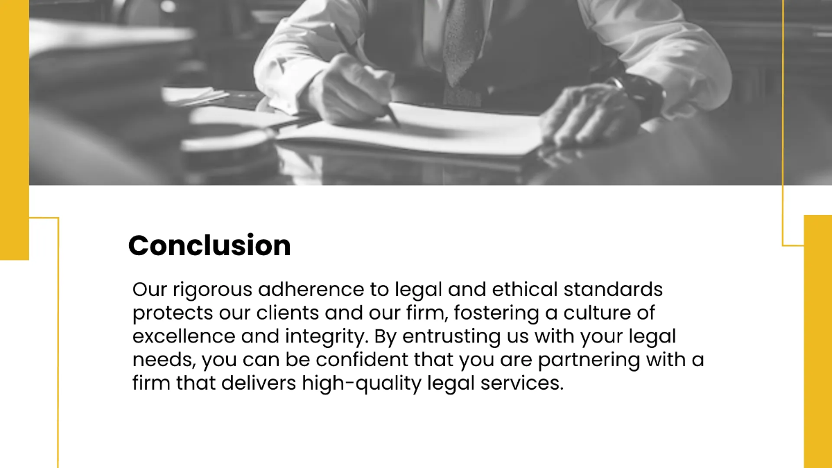 Free Law Firm Compliance Presentation Template to Edit Online