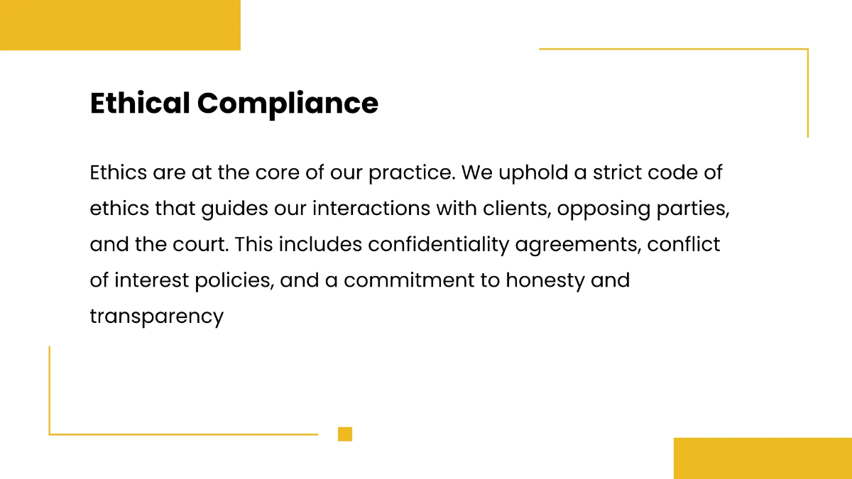 Free Law Firm Compliance Presentation Template to Edit Online