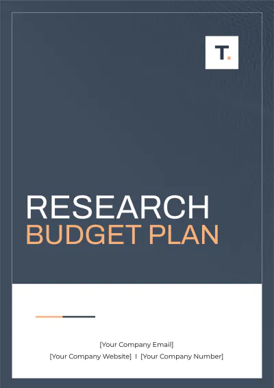 Free Research Budget Plan Template to Edit Online