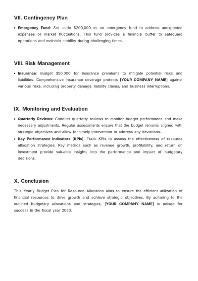 Free Yearly Budget Plan Template to Edit Online