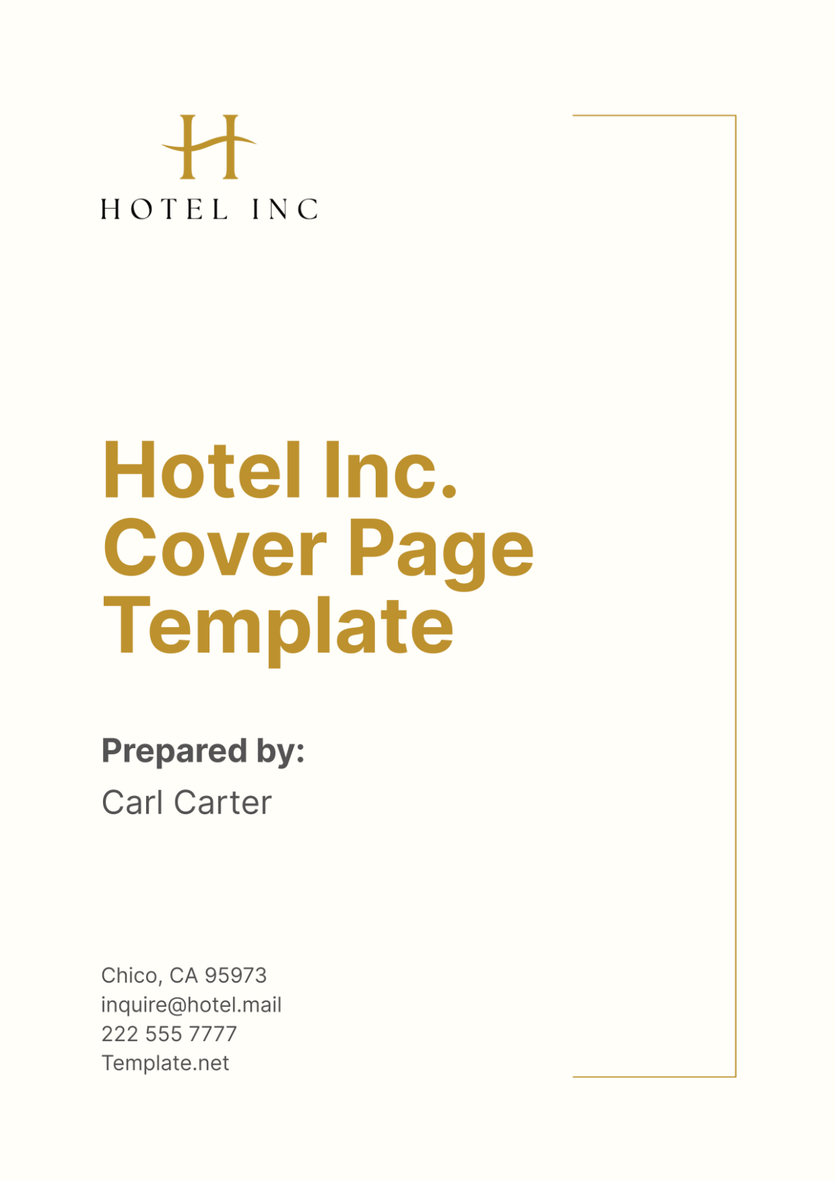 Hotel Cover Page
