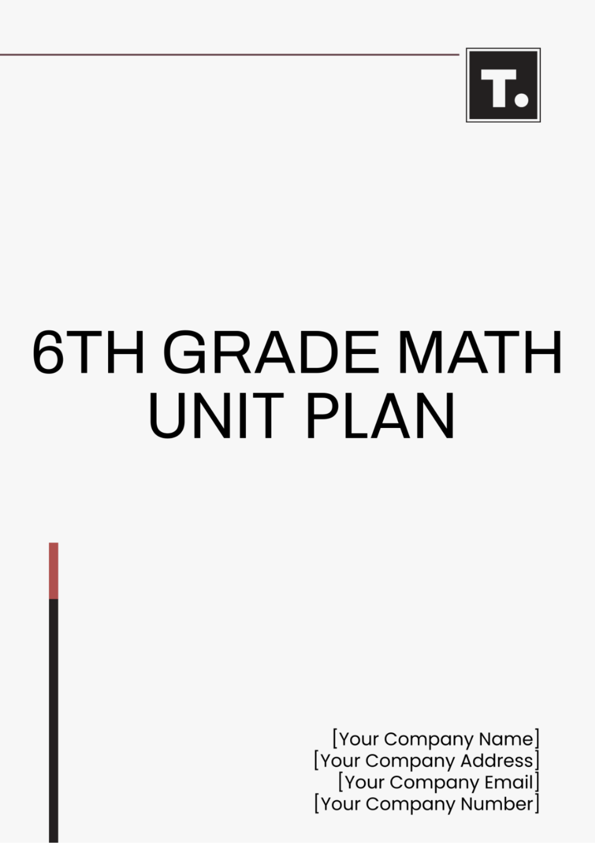 6th Grade Math Unit Plan Template - Edit Online & Download