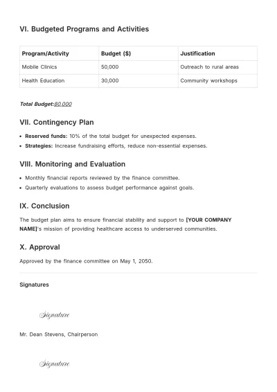 Free Budget Plan Template to Edit Online