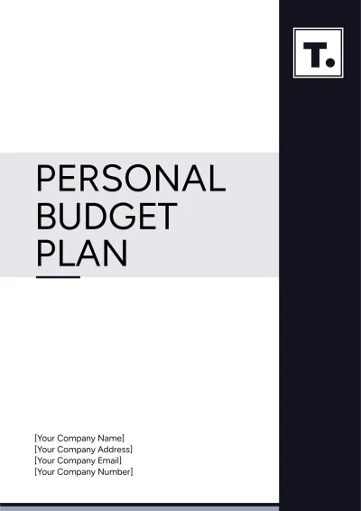 Free Personal Budget Plan Template to Edit Online