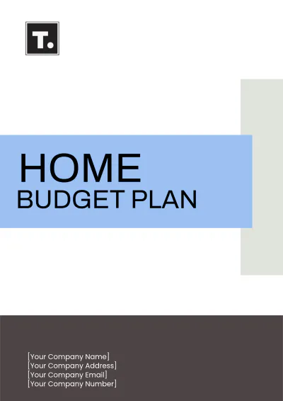 Free Home Budget Plan Template to Edit Online