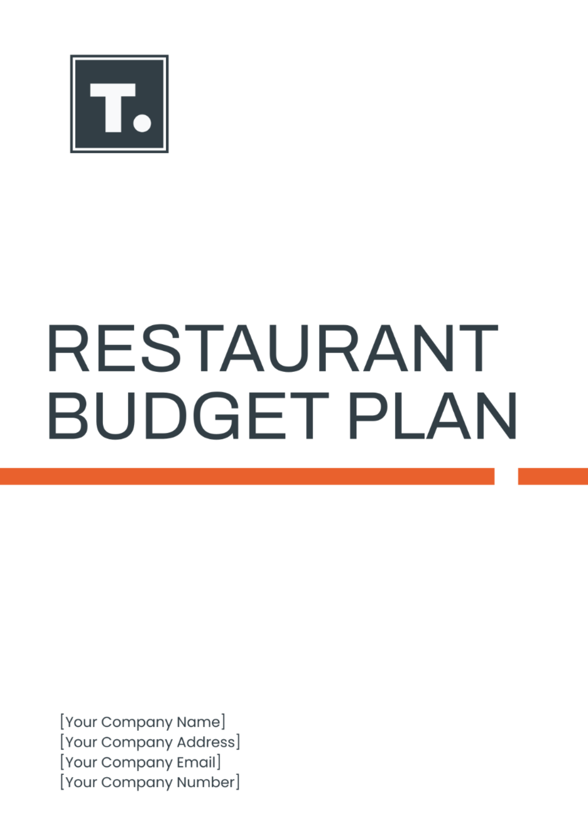 Restaurant Budget Plan Template - Edit Online & Download