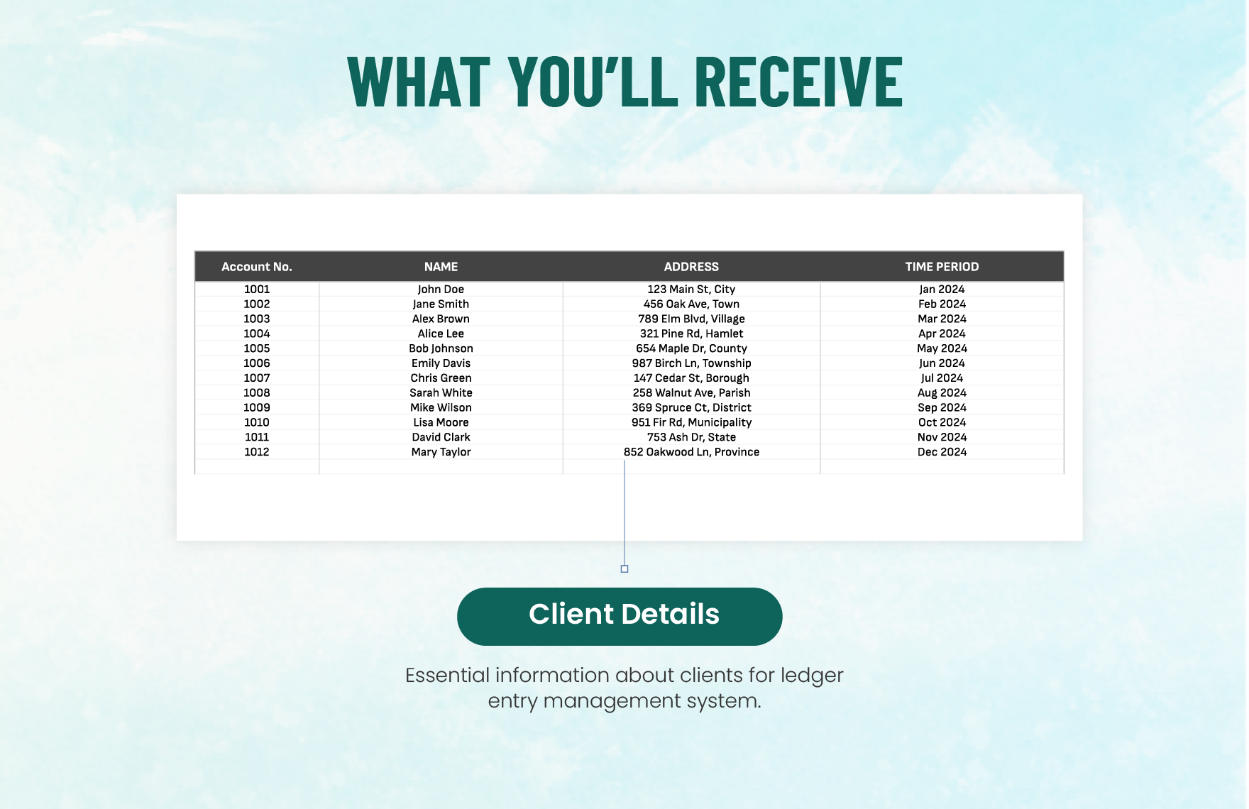 Ledger Entry Tracking System Template