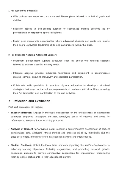 Free Health And Physical Education Unit Plan Template to Edit Online