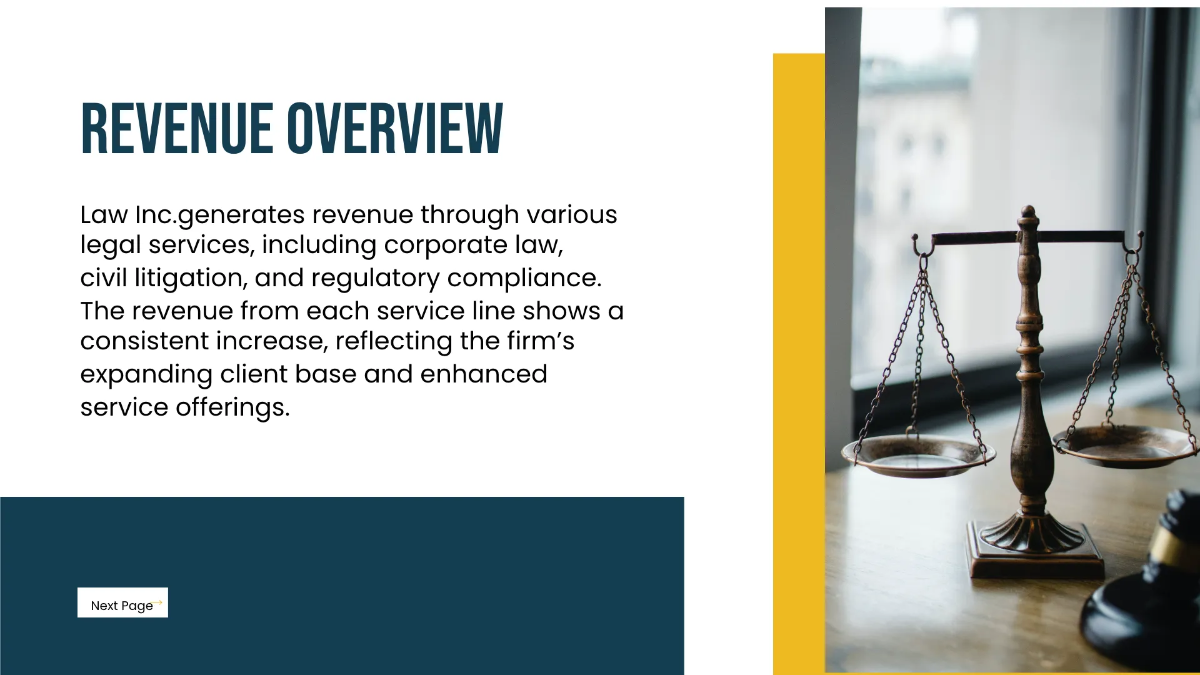 Free Law Firm Finance Presentation Template to Edit Online