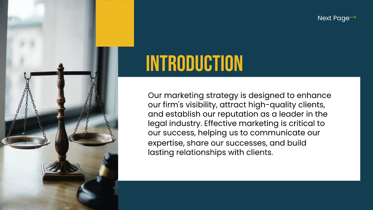 Free Law Firm Marketing Presentation Template to Edit Online