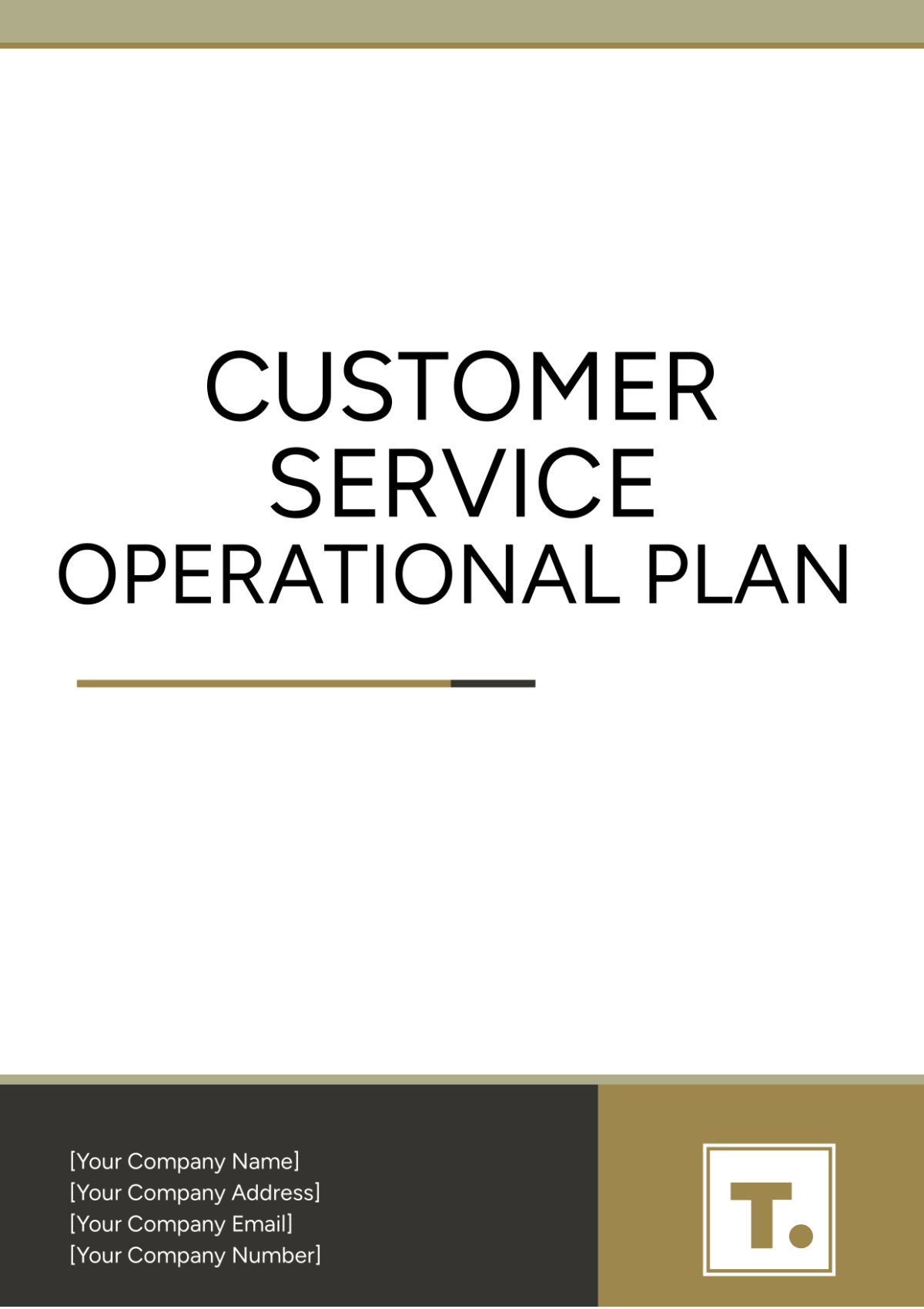 Customer Service Operational Plan Template - Edit Online & Download