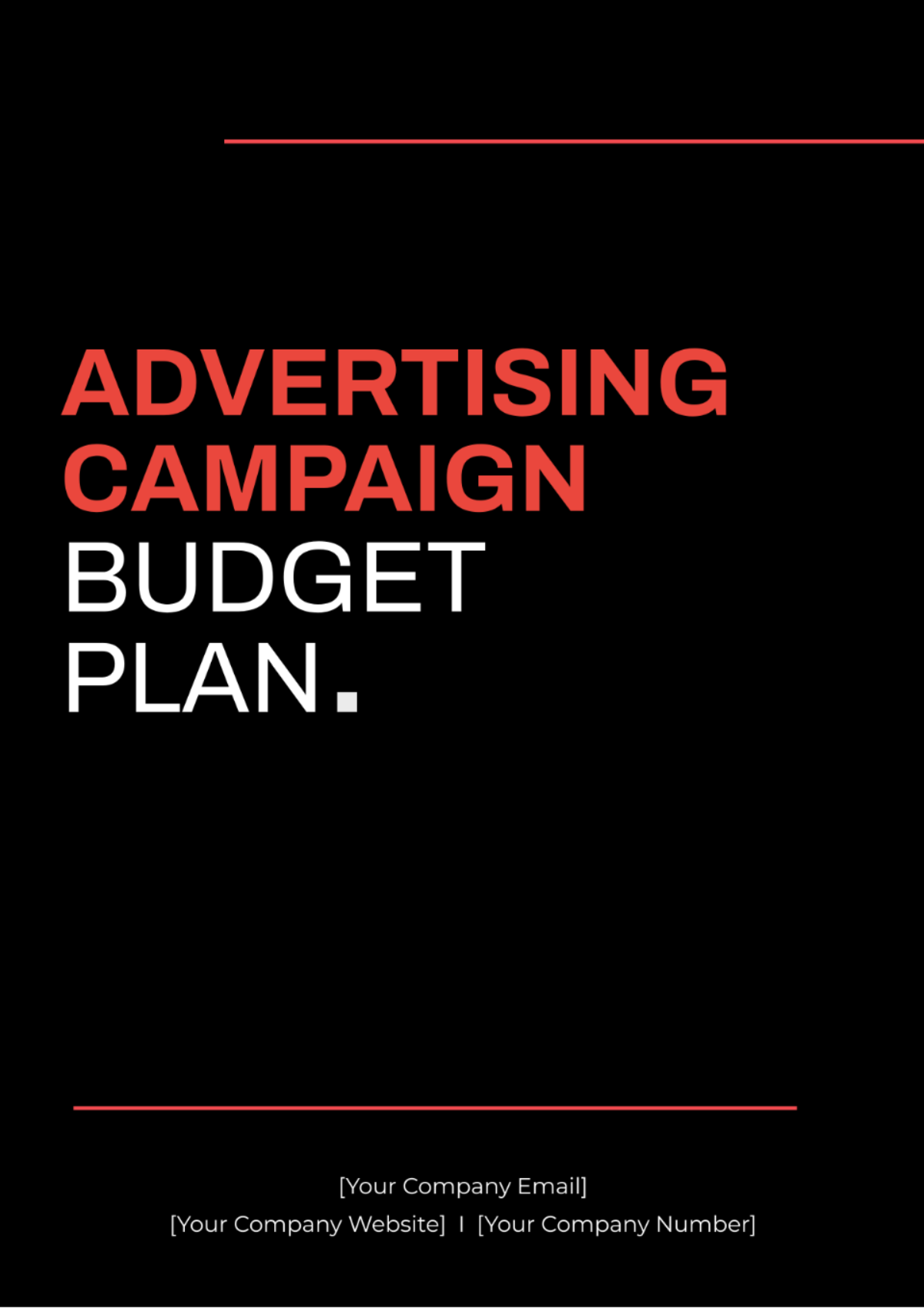 Advertising Campaign Budget Plan Template - Edit Online & Download