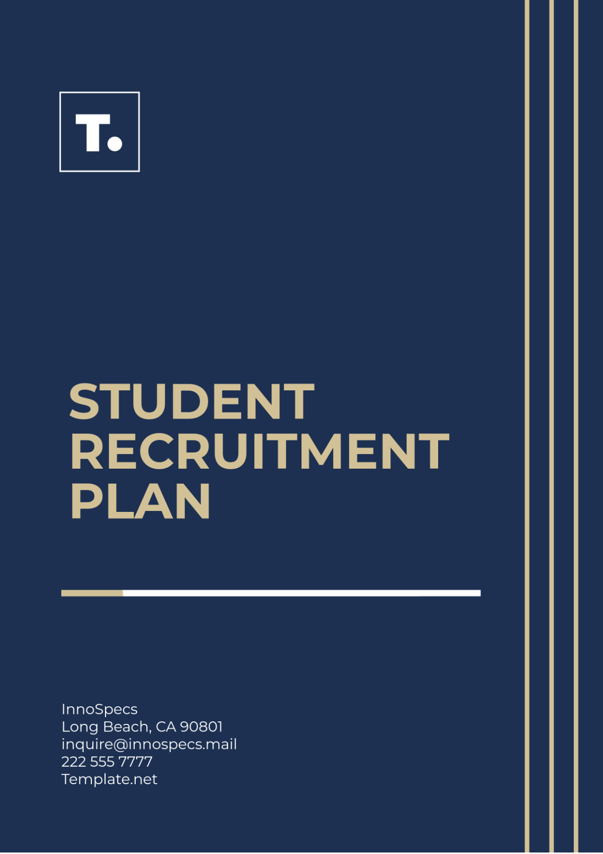 Student Recruitment Plan Template