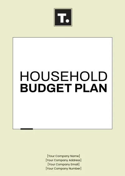 Free Household Budget Plan Template to Edit Online