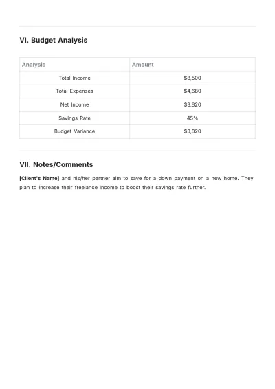 Free Household Budget Plan Template to Edit Online