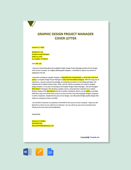 29 Free Project Manager Cover Letter Templates Edit Download Template Net