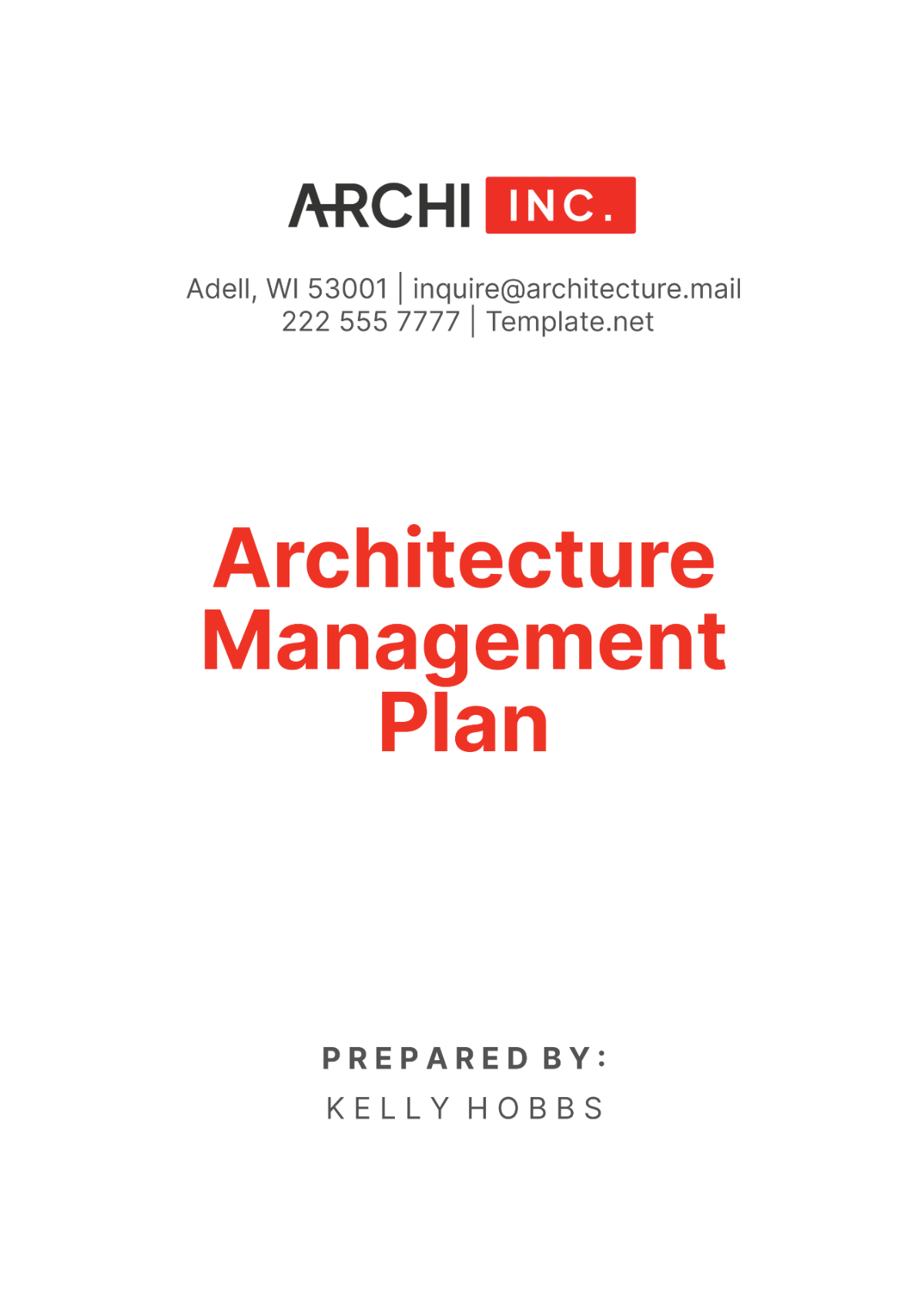 Architecture Management Plan Template - Edit Online & Download