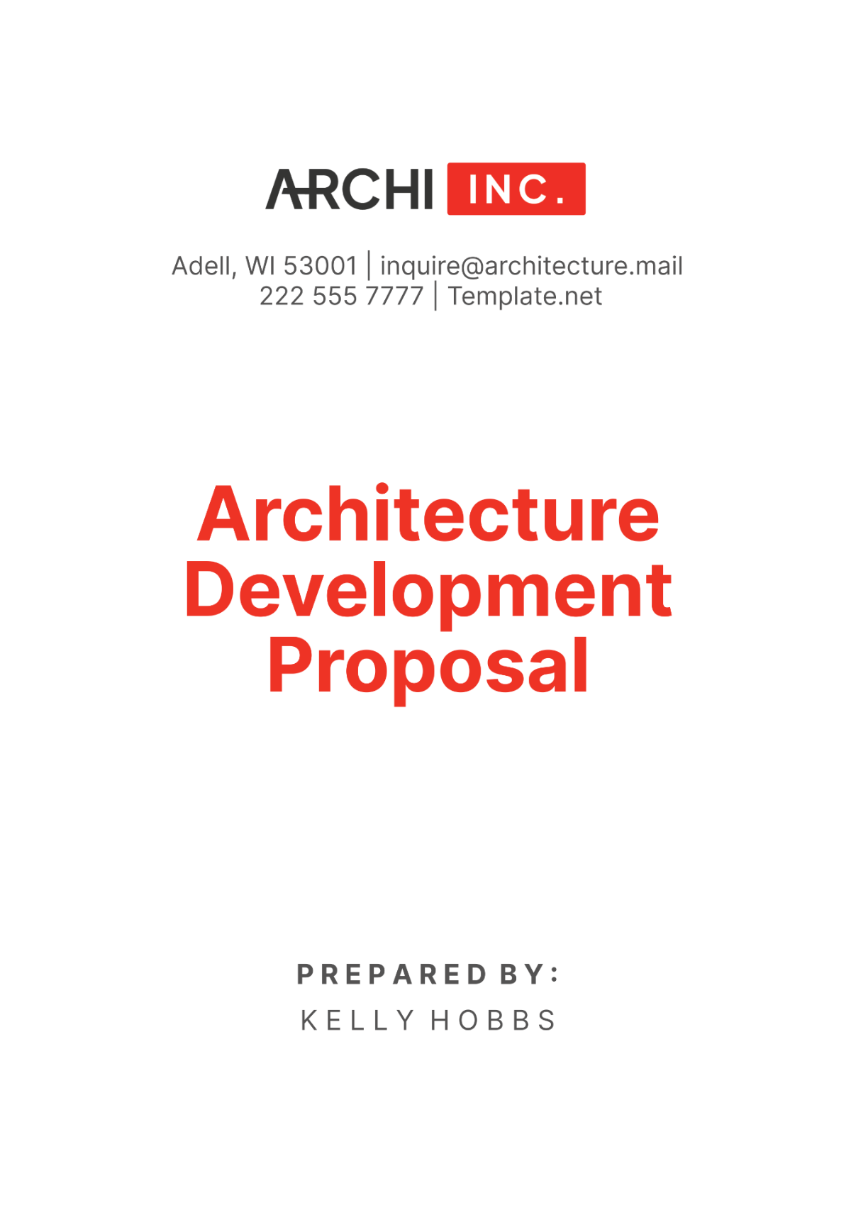 Architecture Development Proposal Template - Edit Online & Download