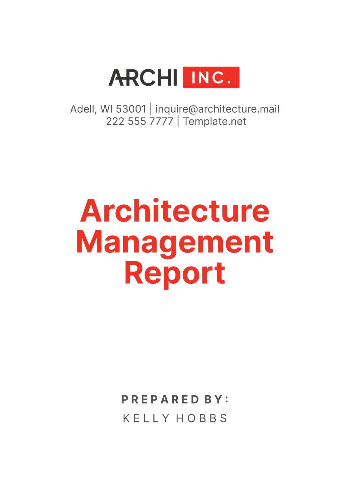 Architecture Management Report Template - Edit Online & Download