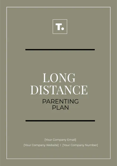 Free Long Distance Parenting Plan Template to Edit Online