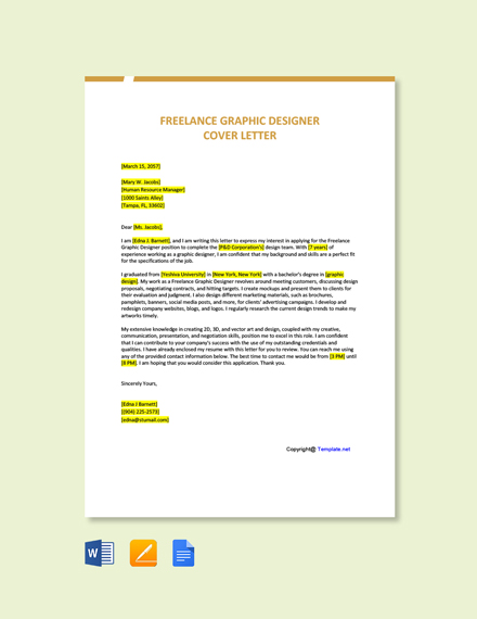 Job Application Letter For Graphic Designer Template - Google Docs ...